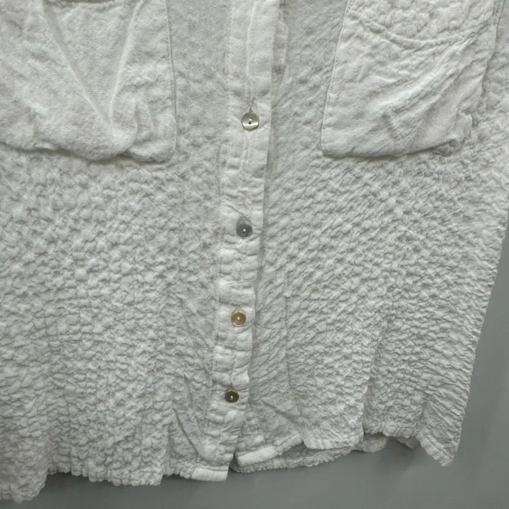 JANE & DELANCEY white shirt sleeve lightweight blouse.  SMALL - Picture 4 of 10